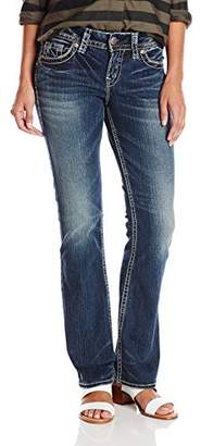 Silver Jeans Women's Suki Mid Rise Slim Bootcut Jean