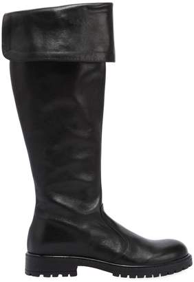 Momino Nappa Leather Boots W/ Studded Trim