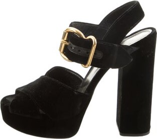 Prada Velvet Slingback Pumps