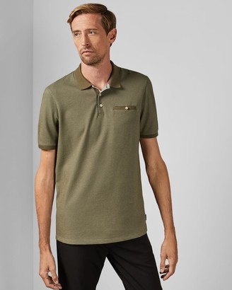 Ted Baker Tall Textured Cotton Polo Shirt