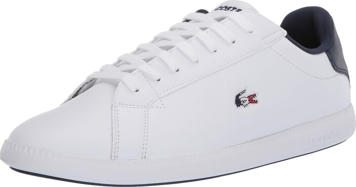 red and white lacoste shoes