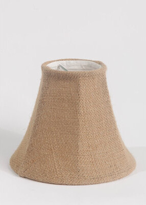 5" H Burlap Bell Lamp Shade ( Clip On )