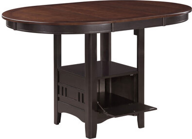 Table With Extension Function, Pedestal, Look, Dining Room Decor, Feature, Aesthetic, 4-Person Meals