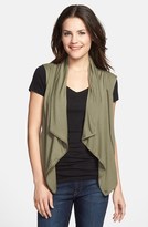Thumbnail for your product : Halogen Drape Front Knit Vest (Regular & Petite)