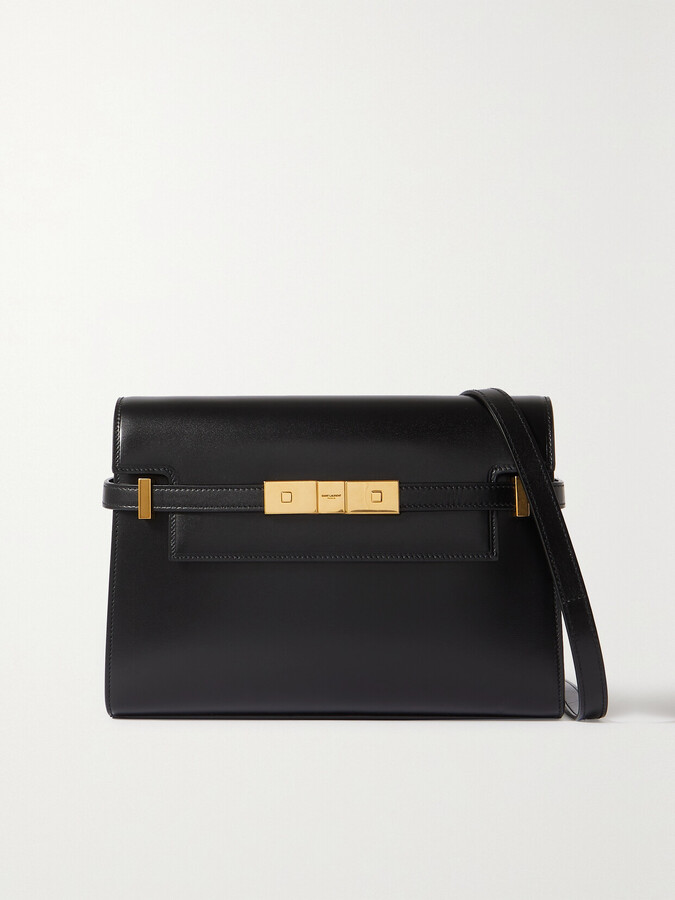 Saint Laurent Manhattan Small Leather Shoulder Bag - Black