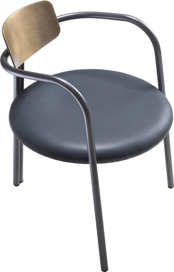Decastelli Via Veneto Armchair In Delabré Orbitale Brass By Minelli Fossati