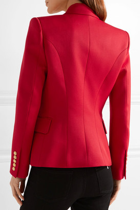 Balmain Double-breasted Wool Blazer - Red
