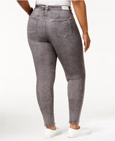 Thumbnail for your product : SLINK Jeans Trendy Plus Size Ripped Rocky Grey Wash Skinny Jeans