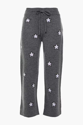 Chinti and Parker Cropped Intarsia Wool And Cashmere-blend Track Pants