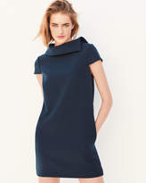 Thumbnail for your product : Badgley Mischka Roll-Collar Short-Sleeve Mini Dress