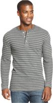 Thumbnail for your product : Club Room Big and Tall Striped Jersey Henley Shirt
