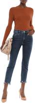 Thumbnail for your product : 3x1 Cropped Distressed High-rise Slim-leg Jeans