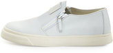 Thumbnail for your product : Giuseppe Zanotti Leather Double-Zip Sneaker, White
