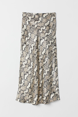H&M Calf-length Skirt - Gray