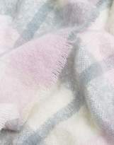 Thumbnail for your product : Stitch & Pieces Check Boucle Scarf With Tassels In Pink Check