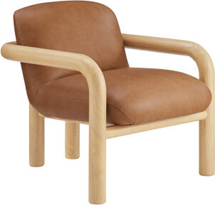 BestMasterFurniture Upholstered Wooden Leather Accent Chair