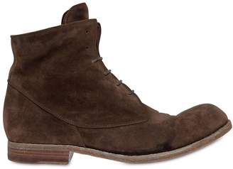 Officine Creative Washed Suede Lace-Up Boots