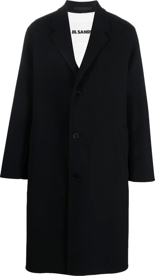 Jil Sander Notched-Collar Button-Up Coat