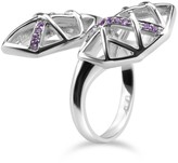 Thumbnail for your product : Bellus Domina White Gold Plated Amethyst Helical Ring