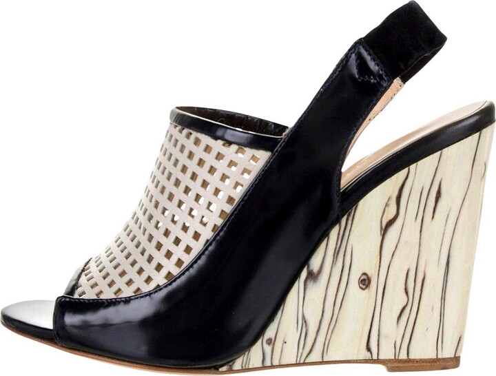 Eugenia Kim New Leather Wedge Heels Sz 39 U.s. 8.5