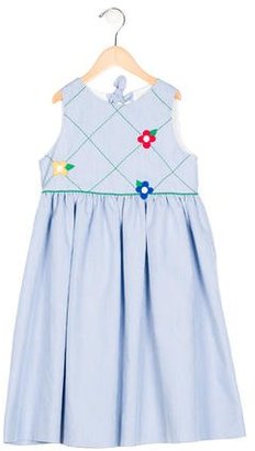 Florence Eiseman Girls' Striped Appliqué-Accented Dress w/ Tags