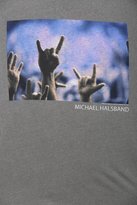 Thumbnail for your product : Junk Food 1415 Junk Food Michael Halsband Rock Out Raw Curved Hem Tee