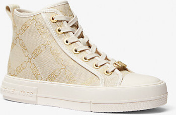 Women's Gold High Sneakers with Back ShopStyle