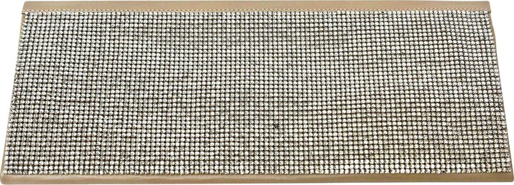 Swarovski Crystal Beaded Calfskin Leather Clutch