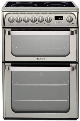 Hotpoint Ultima HUI611X 60cm Double Oven Electric Cooker With Induction Hob - Stainless Steel