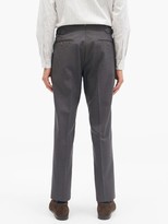 Thumbnail for your product : Ralph Lauren Purple Label Flat-rise Wool-fresco Trousers - Grey