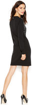 Thumbnail for your product : MICHAEL Michael Kors Long-Sleeve Studded Sweater Dress