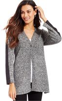 Thumbnail for your product : Style&Co. Petite Marled Faux-Suede Cardigan