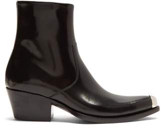 Calvin Klein Tex Chiara leather ankle boots