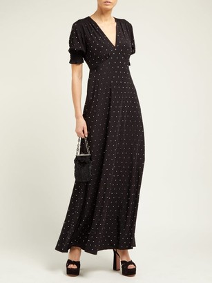 Diane von Furstenberg Avianna Crystal-embellished Silk Maxi Dress - Black