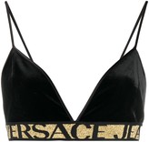 Thumbnail for your product : Versace Jeans Couture Logo-Print Triangle Bra