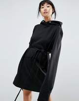 Thumbnail for your product : House of Sunny House Of Sunny Longline Hoodie Dress With Cut Out Back Detail