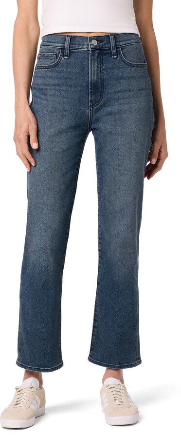 Hudson Noa High Waist Crop Straight Leg Jeans