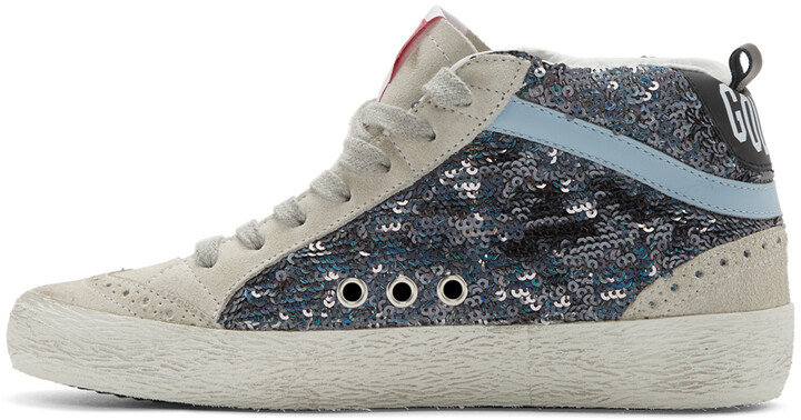 Golden goose multicolor paillettes mid star sneakers Clearance