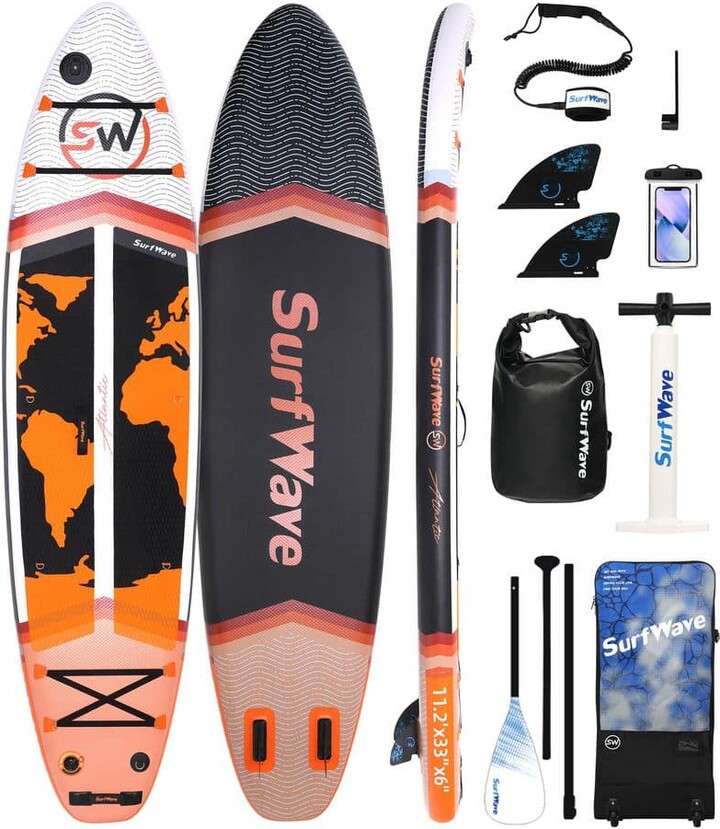 AFAIF 132 in. Inflatable Paddle Board, ISUP for Adults with Free Premium SUP Accessories and Backpack, Non-Slip Deck