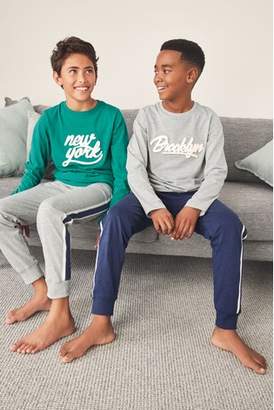 Next Boys Multi Collegiate Pyjamas Two Pack (3-16yrs)