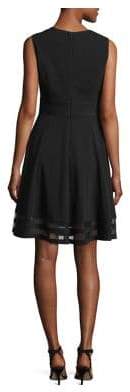 Calvin Klein Sleeveless Illusion Hem Fit-and-Flare Dress