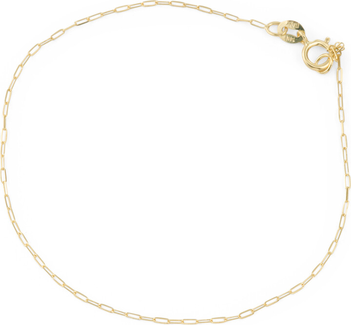 Golden Clef Made In Italy 14k Gold Long Link Paperclip Chain Bracelet ShopStyle