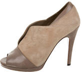 Thumbnail for your product : Diane von Furstenberg Suede Peep-Toe Booties