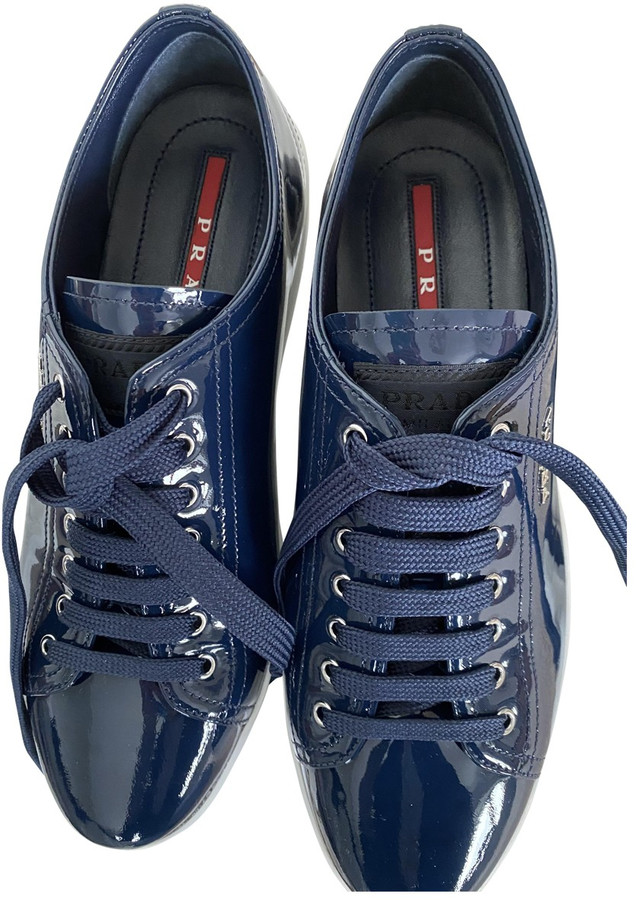 prada patent trainers