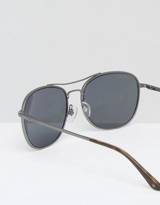Giorgio Armani Aviator Sunglasses Gunmetal