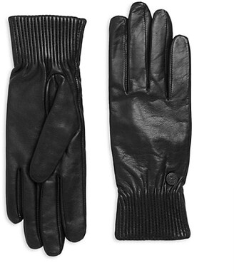 Canada Goose Ribbed Leather Gloves