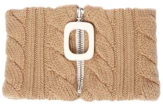 J.W.Anderson Zip Through Wool Neck Band - Womens - Camel