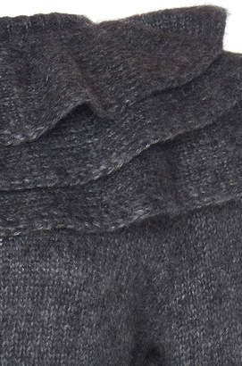 Philosophy di Lorenzo Serafini Ruffled Cropped Intarsia-Knit Sweater