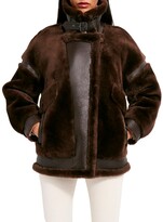 Thumbnail for your product : Dawn Levy Sean Biker Jacket with Soft Shearling and Leather Accents