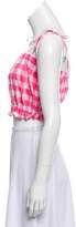 Thumbnail for your product : MDS Stripes Gingham Printed Crop Top w/ Tags